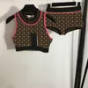 Fashion Jacquard Vest Shorts Dames plus size tracksuits gebreide T -shirts set mouwloze sexy string sets sets