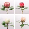 Decoratieve bloemen 6pcs nep single stengel protea cynaroides 27.56 "lengte simulatie 3d neptunus voor huis bruiloft kunstmatige stroom