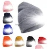 Beanie / Skull Caps Cappello luminoso Cappelli a secchiello Led lavorato a maglia da pesca all'aperto Bicicletta Warm Cap Drop Delivery Accessori moda Sciarpe Glo Dhtf5