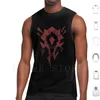 Men's Tank Tops Horde Logo Savage Vest Red Custom