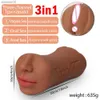 Masturbateurs 3 EN 1 Masturbateur Masculin Silicone Vagin Vraie Chatte Bouche Ouverte Dents Sexe Réaliste Jouets Sexuels Profonds pour Hommes Masturbation Orale Sextoy L230518