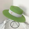 Breda randen hattar våren och sommaren Iittle Bee Sunscreen Shade Straw Hat British Style All-Match Leisure Vacation Beach Hatwide