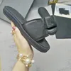 Luxury designer superior quality slide slippers summer sandals beach indoor flat leather flip-flops lady fashion classic shoes lady size 35 -41 with a dust box bag