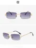 Vente en gros de mode hommes lunettes de soleil superclear femmes lunettes de soleil sans monture lunettes carrées style de personnalité mélanger les couleurs