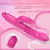 Factory Outlet Feminina Rabbit G Spot G Spot Vibrador vibrador e aquecimento Dildos com empuxo Rose Red Red Sex Sex Toy Game Clitoral