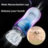 マストルベーター3D透明吸引現実的な膣猫口頭肛門男性オナイマスターベーションカップ強い振動l230518のためのシリコン大人の大人のおもちゃ