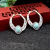 Stud -oorbellen voor vrouwen 2023 Trending boho bengle vintage hooks edelsteen turquoise verloving drop bruiloft