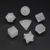 Beads 7Pcs/Set Natural Stone Platonic Solids Octahedron Home Ornament Jades for Fashion Office Decorations Jewelry Making Supplies