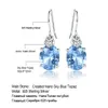 Knot Umcho Nano Blue Topaz Gemstone Earrings for Women 925 Sterling Silver Korean Drop Earrings Girls Trend Fashion Party Jewelry New New