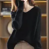Pulls pour femmes pull tricoté surdimensionné pulls coréens élégants hauts automne hiver motif ample col rond femme pull Mujer pull