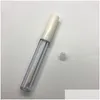 Verpackungsflaschen 2,5 ml, mattiert, klar, leer, Lipgloss-Behälter, Tubendeckel, Balsamdeckel, Pinselspitze, Applikatorstab, Gummistopfen, Drop Del Dhplr