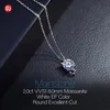 ネックレスGigajewe Moissanite 2.0ct efかわいい小さな悪魔ペンダント18kゴールドメッキ925シルバーネックレスダイヤモンドテストパス女性ギフト