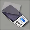 Vägskalor 500 g/0,1 g mini Pocket Electronic Scale Portable LED Precision Digitala smycken Hushåll Köksverktyg Drop Leverans O DHVAL