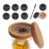 10pcsset Cocktail Whiskey Smoker Kit with 8 Different Flavor Fruit Natural Wood Shavings for Drinks Kitchen Bar Accessories Tools