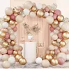 Autres fournitures de fête d'événement Macaron Balloon Garland Arch Kit Joyeux anniversaire Party Decor Kids Baby Shower Latex Ballon Chain Wedding Party Supplies 230523