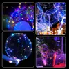 Autres fournitures de fête d'événement 10pcs LED Light Up Bobo Ballons Hélium Glow Bubble Ballon Clignotant pour Fête D'anniversaire De Mariage Décor Baby Shower Supply 230523