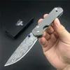 Chris Reeve CR Sebenza Coltelli Damasco CR Coltelli pieghevoli Fresatura CNC Titanio Manico mercerizzato Tasca EDC Frutta Cucina Utensili da esterno