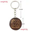 Keychains Lanyards Diy Blank houten ronde mama keychain hanger Moeders dag cadeau Key Chain Keyring Drop Delivery Fashion Accessorie Dhkex