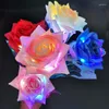 Fleurs décoratives 1 pc LED Rose Lumineux Artificielle Fleur Vive Éternelle Saint Valentin Cadeau Pour Petite Amie Glowing Wedding Party Decor