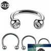 Nosringar Studs 10st/20st/50st G23 Titanium Horseshoe Ring Ear Piercing Helix Piercings labret septum CBR Body Jewelry Dhgarden Dhboc