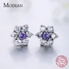 Zestawy Modian Classic Real 100% 925 Sterling Srebrny Pierścień K inkurację Kryształ Cryształowe kolczyki dla kobiet Zestawy biżuterii ślubnej