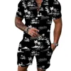 Designer Clothing Mens Tracksuits Summer Outfits 3XL Polo T-shirts Two Piece Set Lapel Printed Short Sleeve Shorts Suit Plus Size