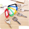 Клавки Lanyards Colorf Пластиковые теги Клавки Lage Tags Keyring Подвесное название Key Kege Card Marking Party Gif