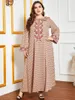 Ethnic Clothing Arab Women Vintage Muslim Dress Long Robe Dresses Hooded Printed Maxi Vestidos Casual Loose Dubai Female Plus Size 2023