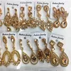 Noeud en gros 12 paires conception mixte Champagne cristal boucles d'oreilles femmes mariage mariée strass goutte déclaration boucles d'oreilles cadeaux