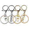 Keychains 5st/Lot Key Ring Long 70mm Plated Lobster Clasp Hook Chain för smycken Making Hitta DIY -kedjor Tillbehör Partihandel