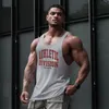 Mens tanktops Zomer Vest Sport Fitness Katoen Ronde Hals Casual Mouwloze T-Shirt Gym Running Basketball Training Dessen Top 230522