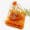 Emballage cadeau 50pcs sac en Organza coloré coeur de fer Rose conception spéciale pounch paquet mariage Promotion cadeaux bonbons bijoux