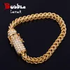 Bangle Box Sluiting Fox Franco Link Armband Heren Roestvrij Stalen Sieraden Strass Goud Kleur Gevulde Ketting Hiphop Armband 21cm