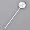 Other Event Party Supplies 100PCS Personalized Engraved Stir Sticks Etched Drink Stirrers Bar Swizzle Acrylic Table Tag Baby Shower Decor 230522