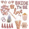 Autres fournitures de fête d'événement Décorations de mariage Rose Gold Bride To Be Lettre Foil Ballon Veil Sash Bandeau Bridal Shower Bachelorette 230522