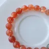 Странд настоящий натуральный зеленый аруша оранжевый солнцезастокий клубничный кварцевый браслет 8,6 мм прозрачные круглые шарики женский браслет