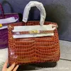 Platinum Crocodile Stone Tote Bag Cow Wide REAL CAPILIZA A LAN CAPILACIÓN UNA HOMBRO Crossbody Factory Rocio Cambio gradual