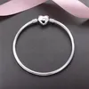 Bangle Originele 100% 925 Sterling Zilver pan Armband met Liefde Hart Armband Limited Edition Originele 1 1 basis Armband