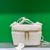 Mini Woven Makeup Bag Trunk Box Handbags Crossbody Bags Genuine Leather Wallet Shoulder Handbags Double Zipper Pocket Clutch Tote Purse