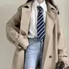 Damengrabenmäntel Frauen Herbst Schulmädchen Schöne Stil Süßes weibliches weibliches solides adrpty grundlegender koreanischer einfacher Harajuku Urlaub Casual Casual