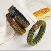 Bracelets New Charm Mens Paracord Bracelet Fashion Pharaoh Braided Bracelet Hiking Camping Outdoor Survival Parachute