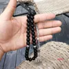 Roupas naturais preto fosco preto Ágata 33 Tasbih Misbaha Misbaha do homem Onxy Oração Minchas 33 66 99 Beads Rosário de pedra