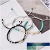 Bedelarmbanden eenvoudige mode natuursteen handgeweven shell armband mannen vrouwen verstelbare oceaan strand zomervakantie cadeau dhgarden dhyxv