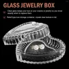 Jewelry Pouches Box Heart Trinket Gift Clear Case Embossed Ring Crystal Candy Jar Storage Tray Holder Organizer Packing Dish Decor