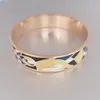 Bangle Indian 16mm Bredd Big Armband Vintage Goldcolor Designer Emamel Bangles For Women Trendy Party Jewelry