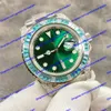 Relógio masculino 116610 116659 116649 40mm Dial verde Relógios Sapphire diamante Border Night Glow Máquinas automáticas Luxo de luxo Feminino