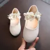 Sneakers Kinderen Leren Meisjes Schoenen Glanzende Bloemen Prinses voor Baby Party Bruiloft Kinderen Flats Lente Zomer Jurk 230522