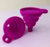 Silicone Foldable tools Funnel Mini Silicones Collapsible Style Folding Portable Funnels Be Hung Kitchen Tool