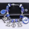 Bracelets New hot ZETA PHI BETA society Murano big hole glass beads bangle for best sorority gift souvenir jewelry bracelet