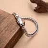 Bracelets HX Retro Fashion Hand Woven Bolt Keel Bracelet Trendy Man Simple Personality Couple Versatile Cool Sale and Free Shipping Items